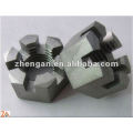 stainless steel hex slotted nut